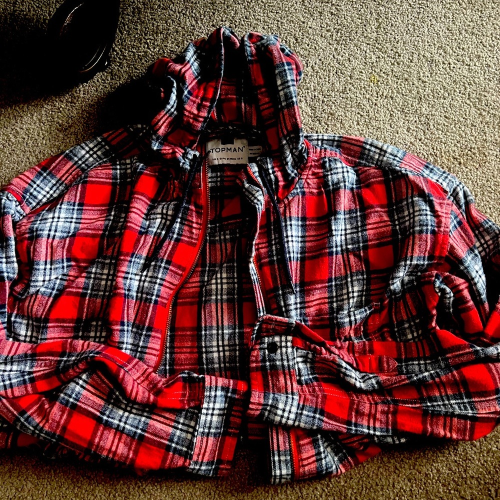 Cute flannel zip up